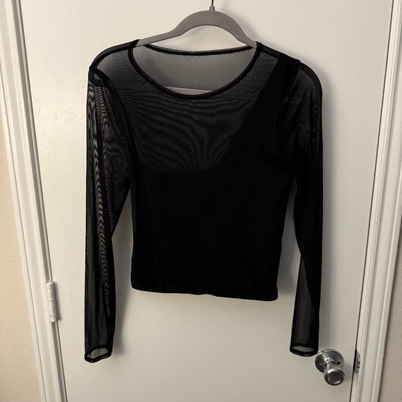 Abercrombie & Fitch Tops - Abercrombie & Fitch Black Sheer Sleeve Blouse